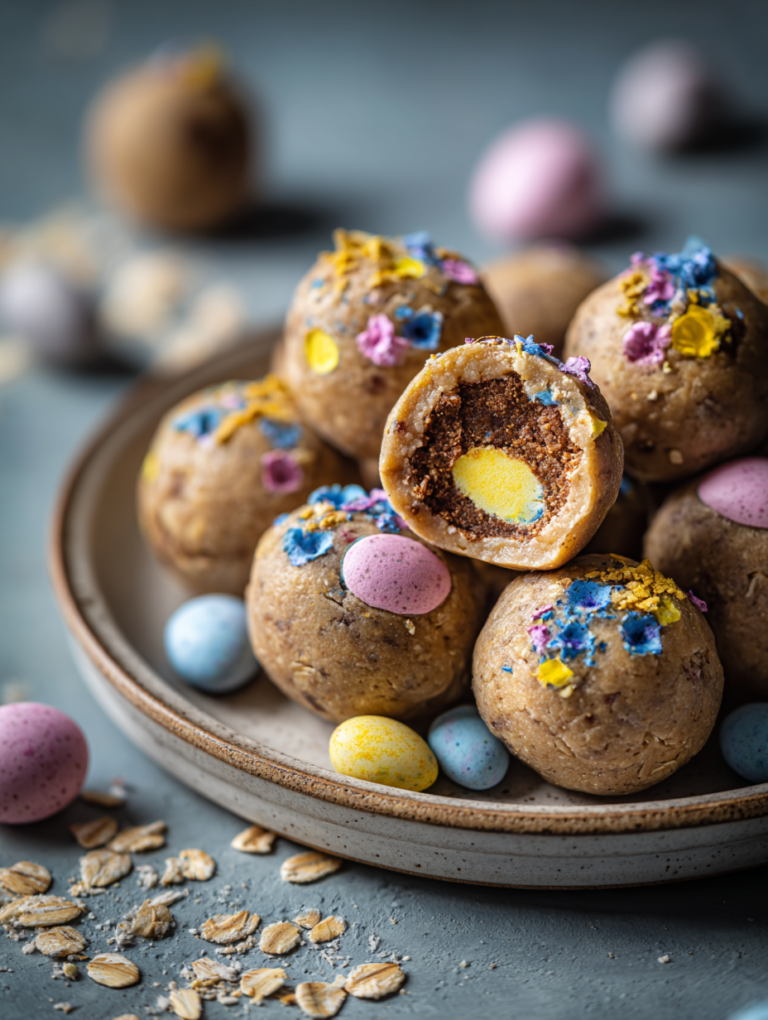 Cadbury Egg Protein Balls: 5 Ingredient Divine Bliss