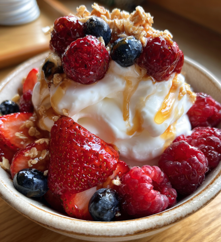 Frozen yoghurt w fruit: 5 minute easy healthy bliss