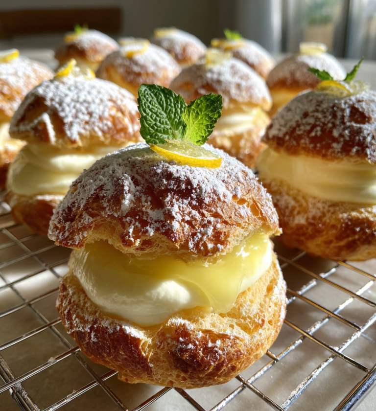 Springtime Lemon Cream Puffs Recipe: 12 Heavenly Bites
