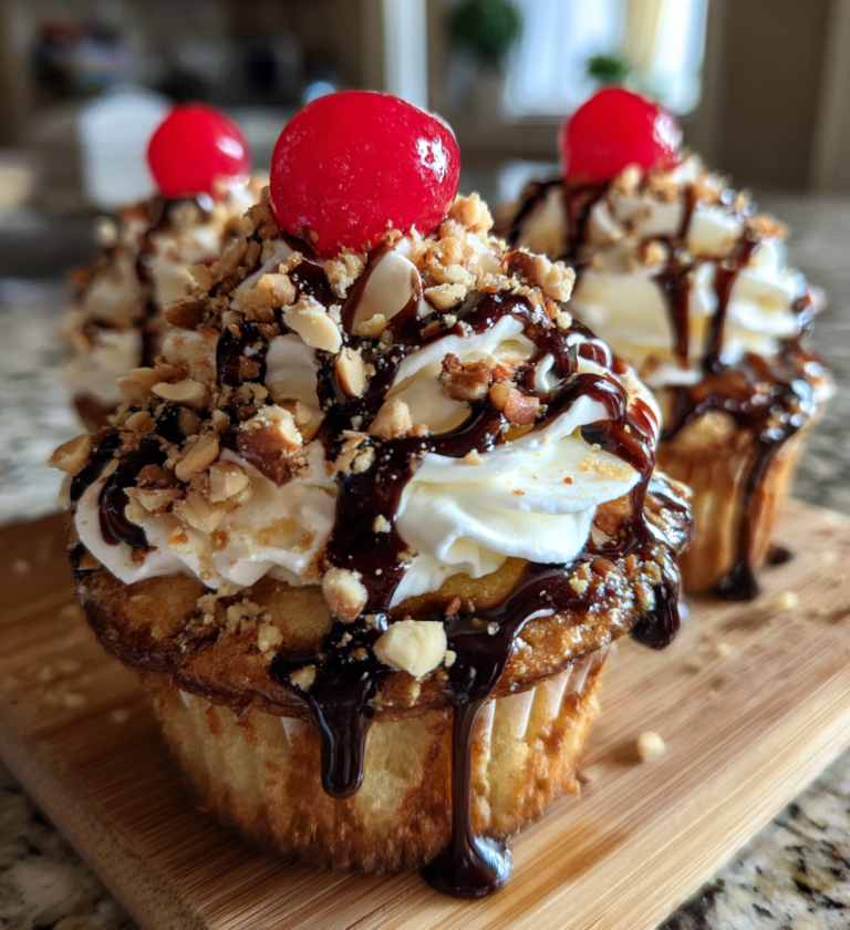 Banana Split Cupcakes: 3 layers of incredible bliss
