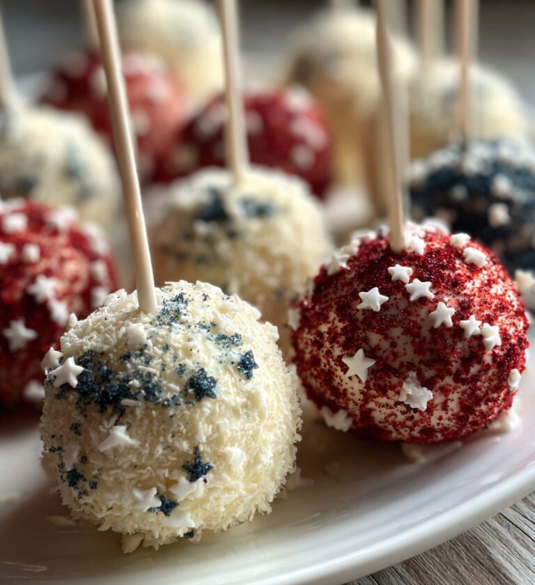 Patriotic 4th of July Cake Pops: Easy Red, White & Blue Treats