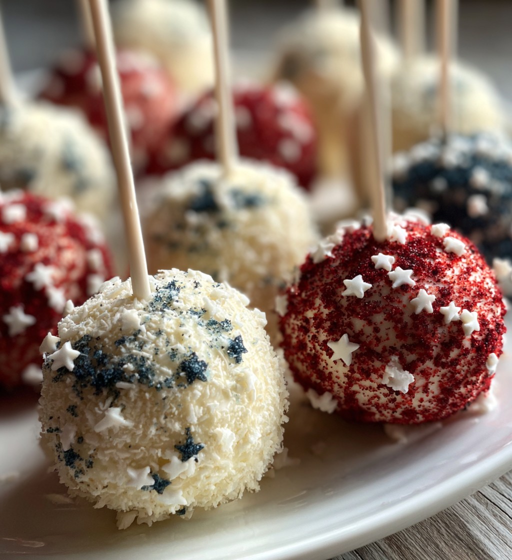 Patriotic 4th of July Cake Pops: Easy Red, White & Blue Treats