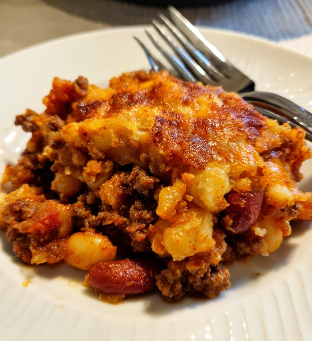 Hearty Baked Beans with Ground Beef Casserole