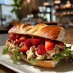 Fresh Strawberry Chicken Salad Sandwich